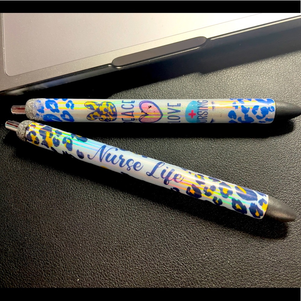 Handmade Rainbow Nurse pens with FREE refill